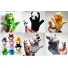12款叢林動物親子毛絨大手偶套組 + 小指偶親子玩具