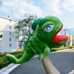 新款毛絨玩具張嘴大號鯊魚鱷魚恐龍手偶